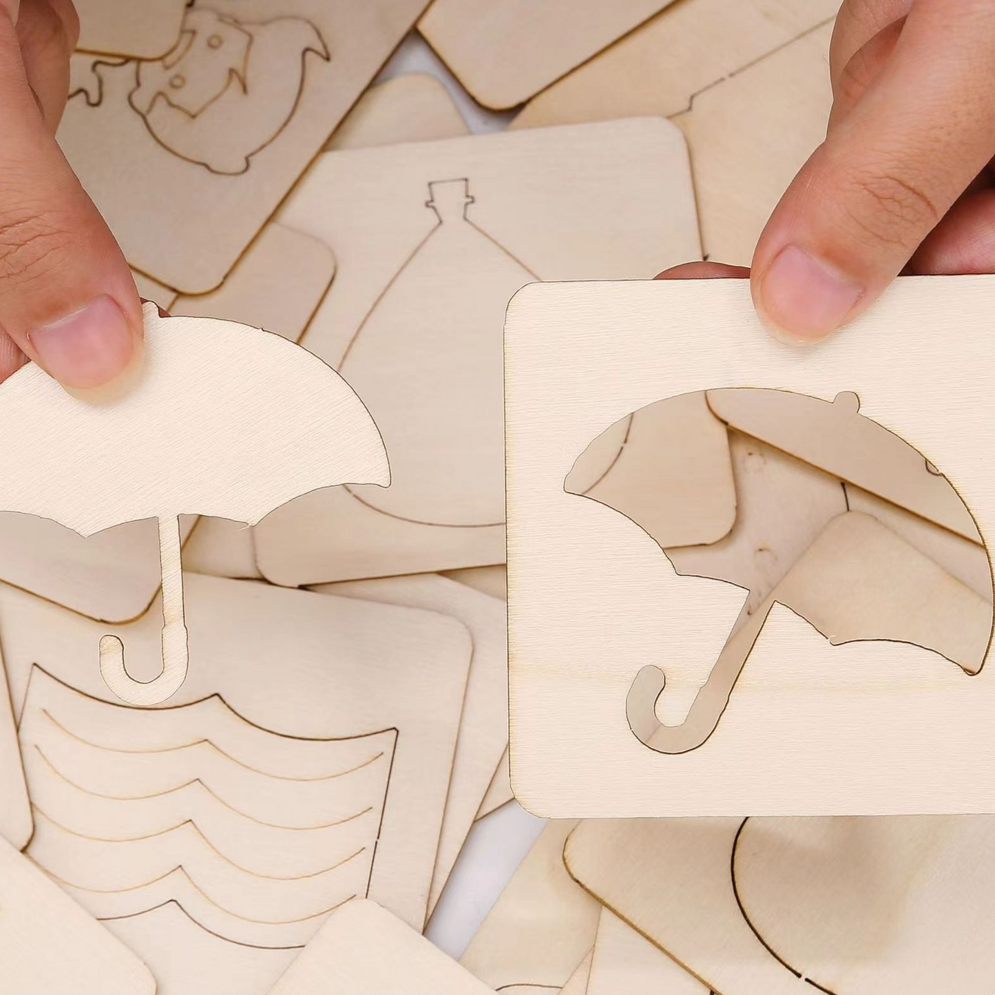 Children Wooden Drawing Stencils