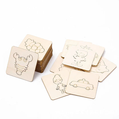 Children Wooden Drawing Stencils