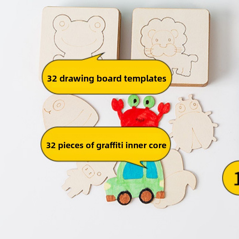 Children Wooden Drawing Stencils