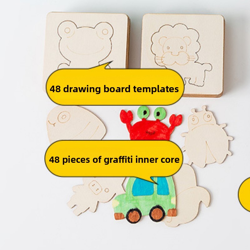 Children Wooden Drawing Stencils