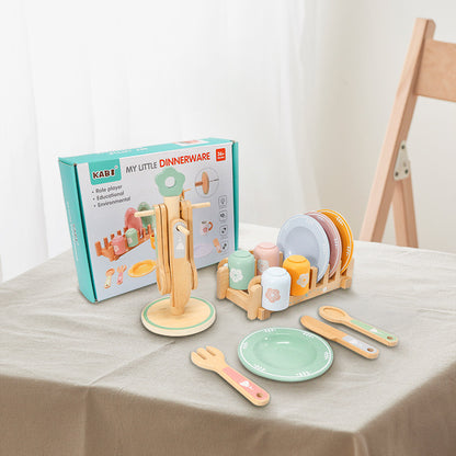 Children Wooden Simulation Tea Set Kitchen Play Toys