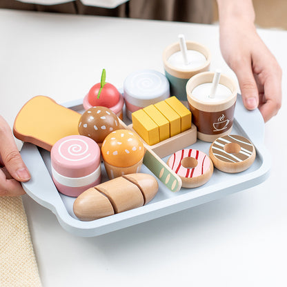 Children Wooden Simulation Tea Set Kitchen Play Toys
