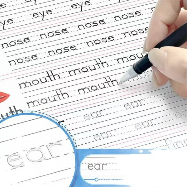 children writing book