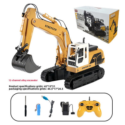 Childrens Alloy Excavator Toy with Light Music Spray Projection