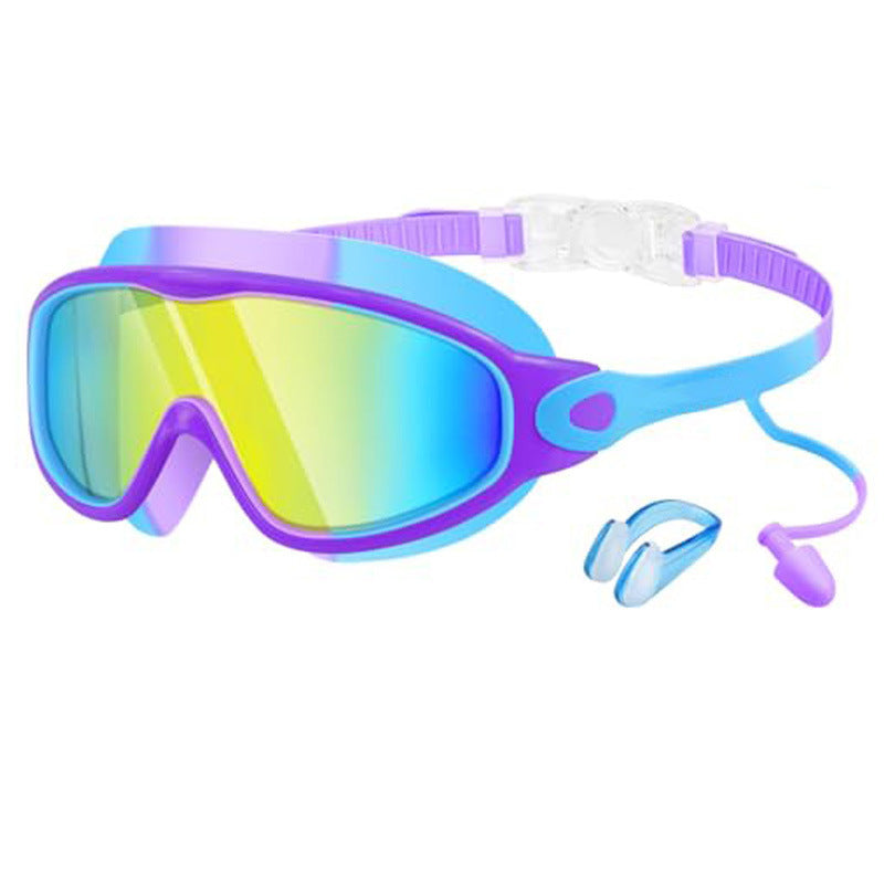 Childrens Anti-Fog Swimming Goggles with Nose Cover