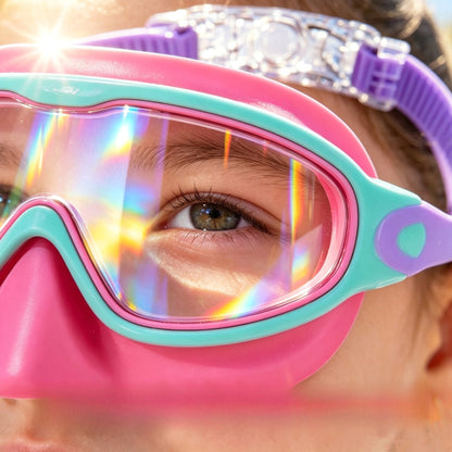 Childrens Anti-Fog Swimming Goggles with Nose Cover