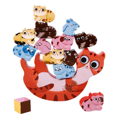 Childrens Balanced Tactile Stacking Wooden Blocks