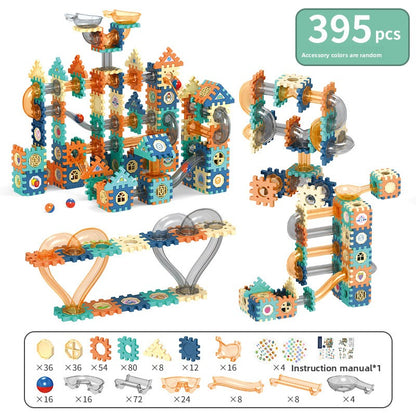 Childrens Ball Track Building Blocks Slide Marbles Maze Toy