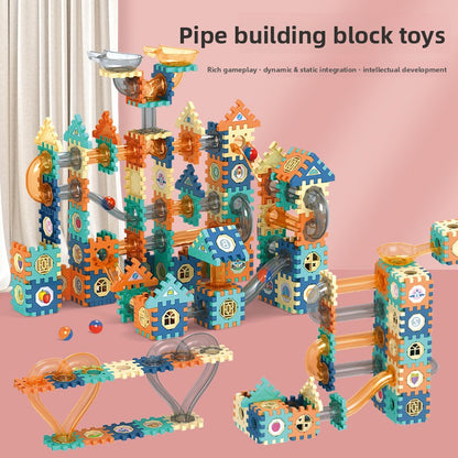 Childrens Ball Track Building Blocks Slide Marbles Maze Toy