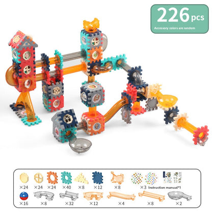 Childrens Ball Track Building Blocks Slide Marbles Maze Toy