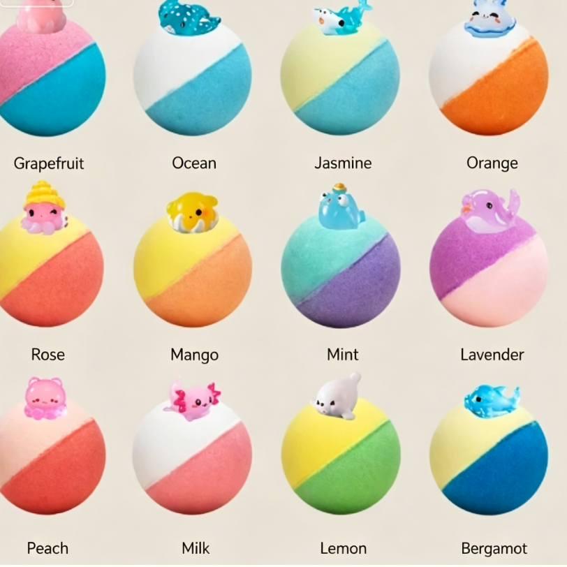 Childrens Bath Balls with Hidden Toys