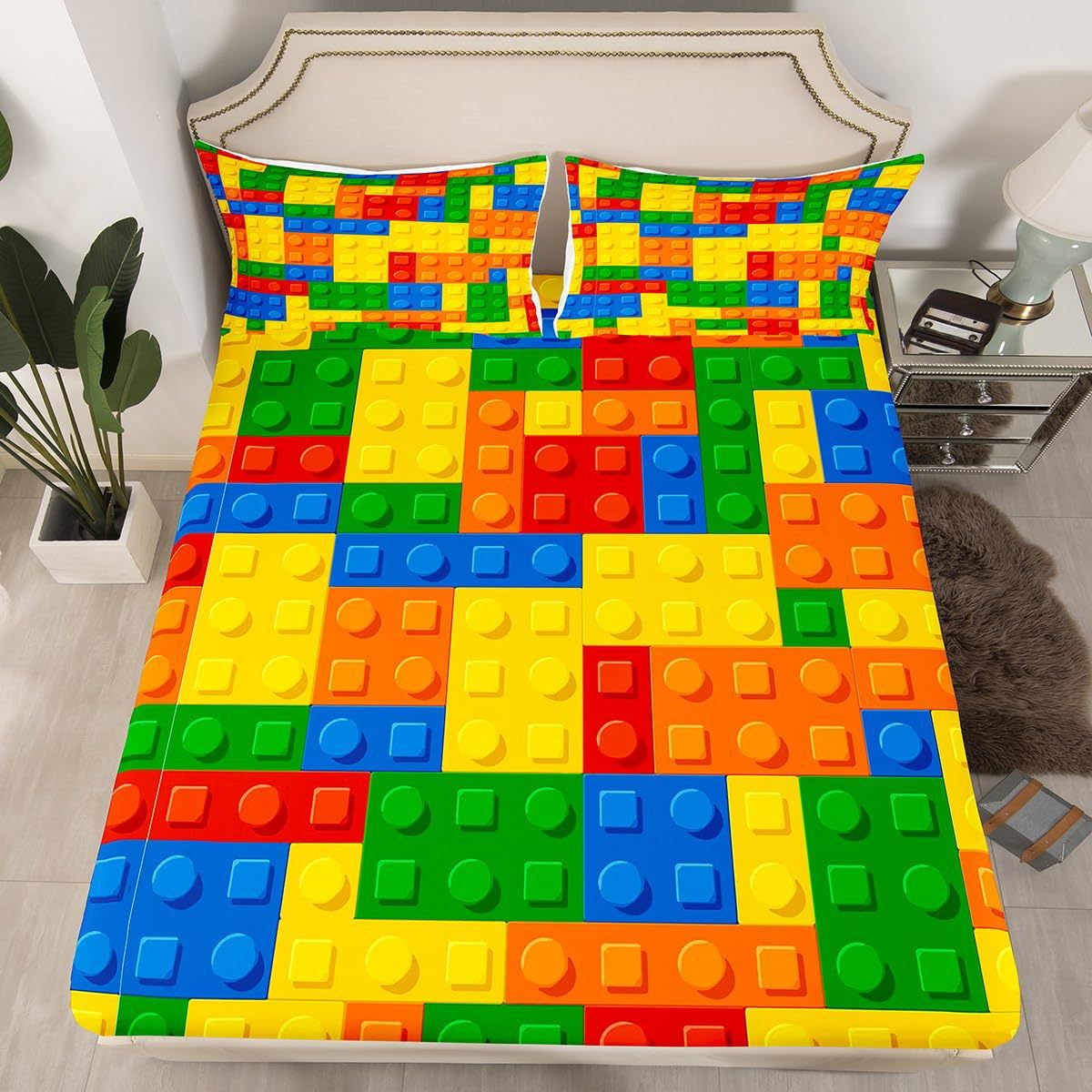 Childrens Block Print Bedding Set