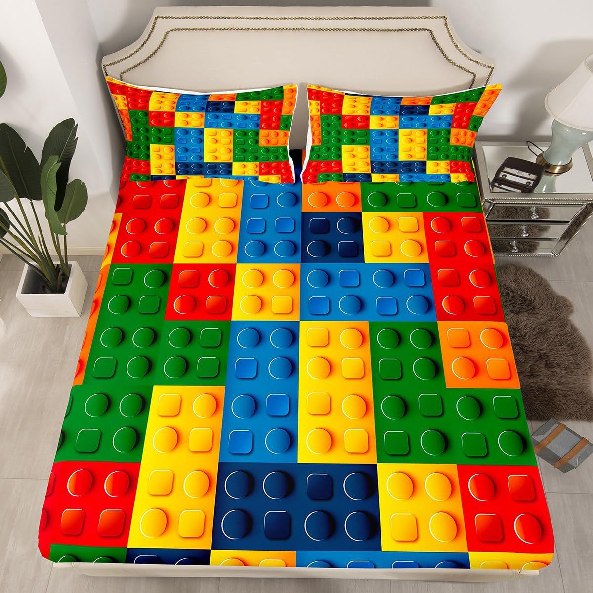 Childrens Block Print Bedding Set