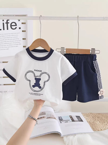 Childrens Cartoon Cotton Two-Piece Set
