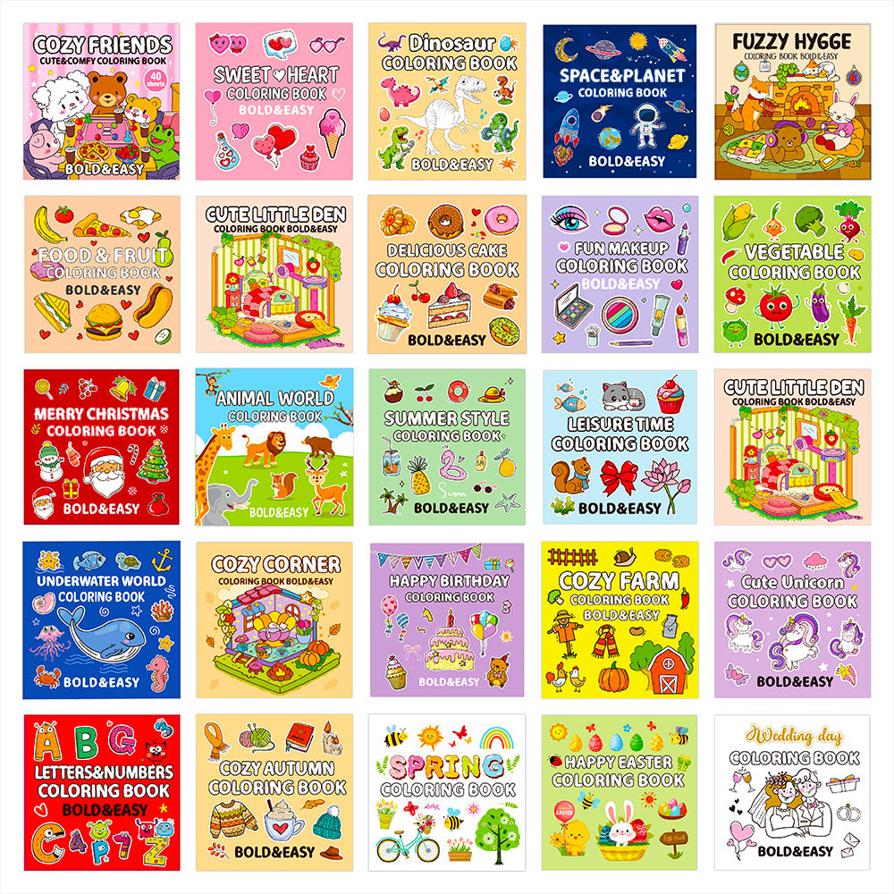 Childrens Coloring Book with 40 Pages