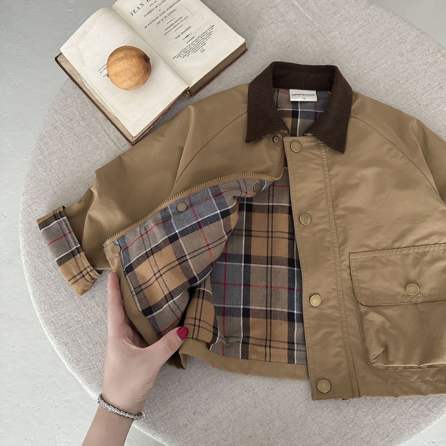 Childrens Contrast Collar Jacket