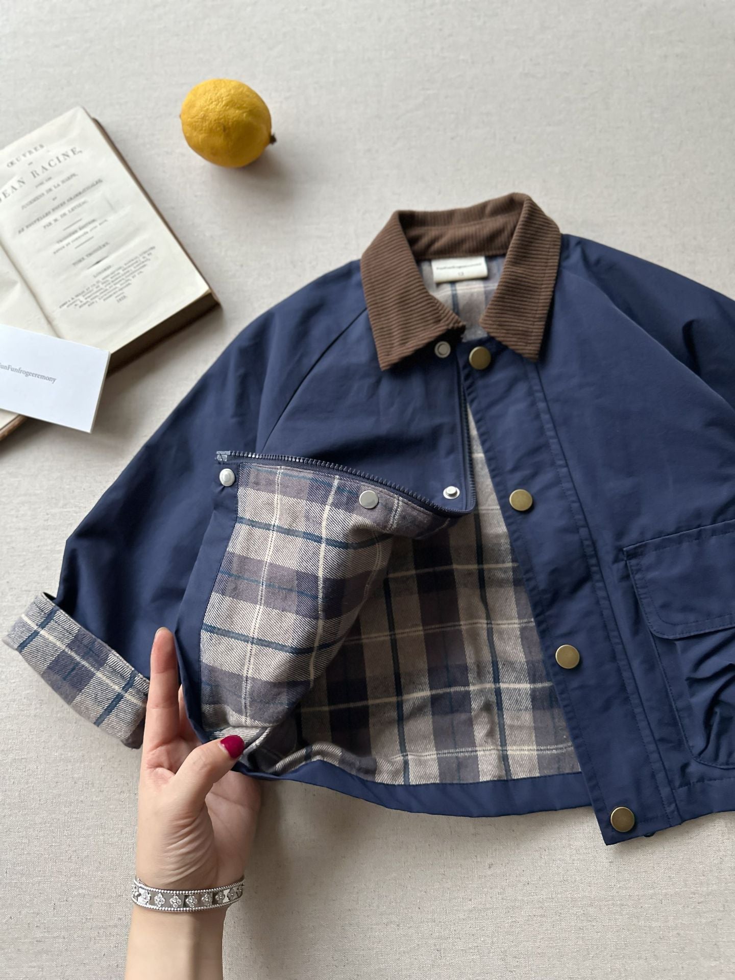 Childrens Contrast Collar Jacket