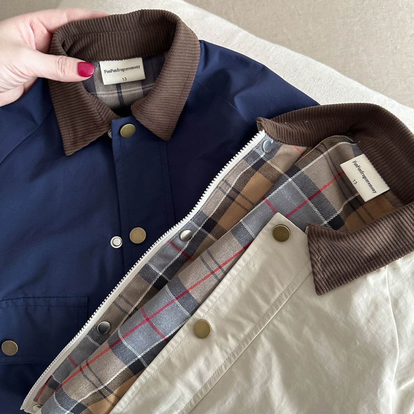 Childrens Contrast Collar Jacket