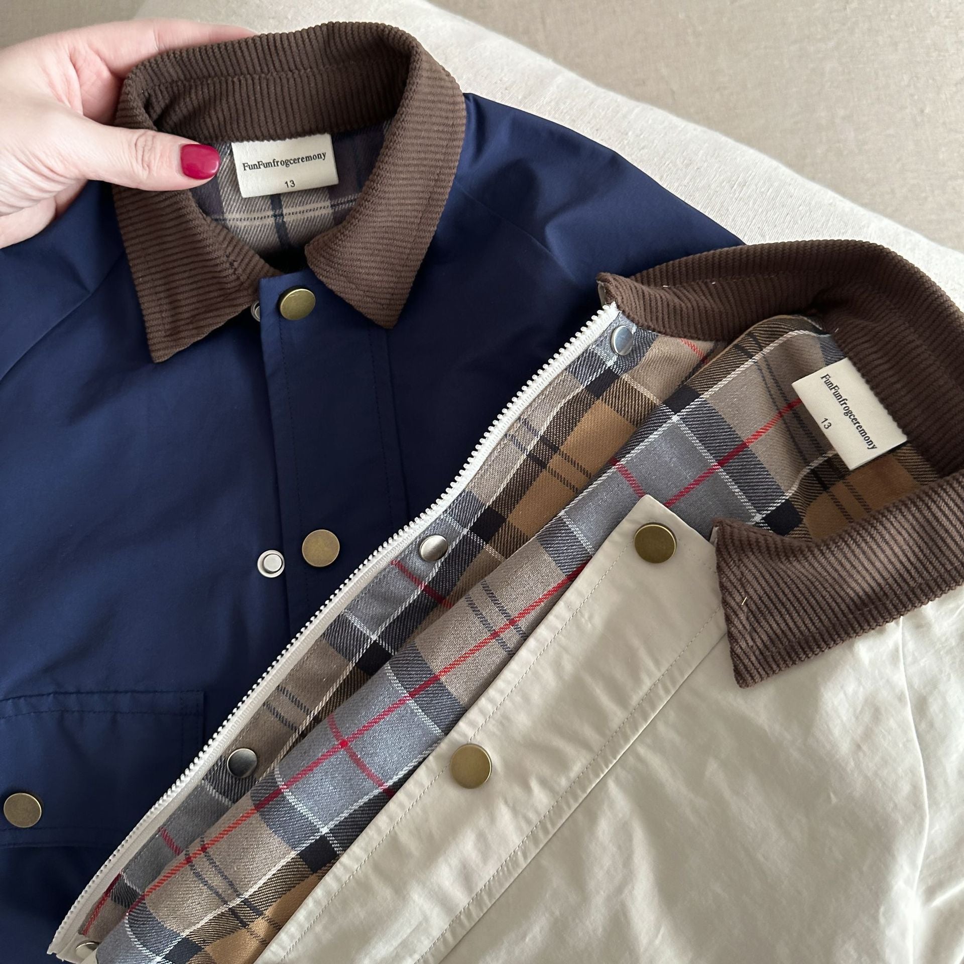 Childrens Contrast Collar Jacket