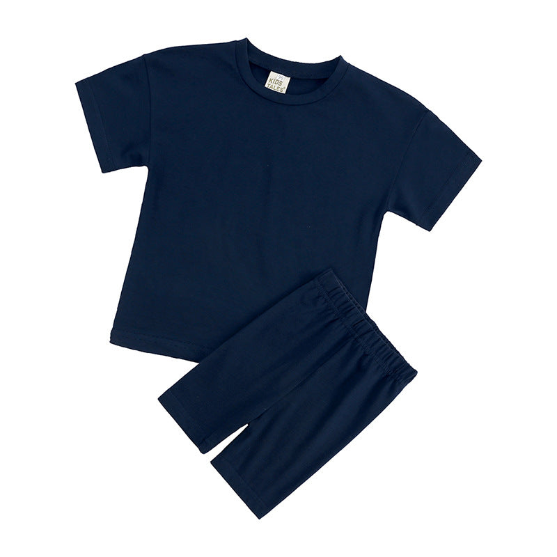 Childrens Cotton Short Sleeve Top and Shorts Set
