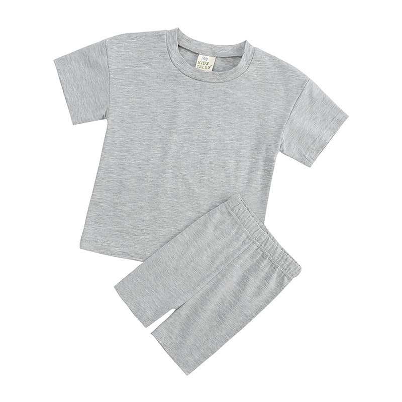 Childrens Cotton Short Sleeve Top and Shorts Set