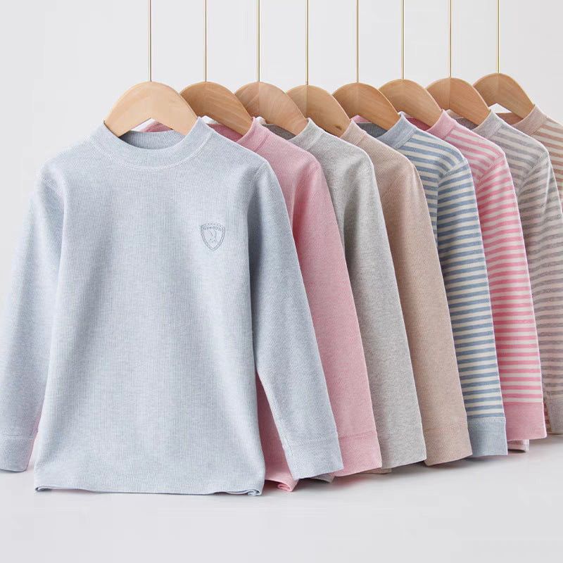 Childrens Cotton Thermal Shirt Half High Neck