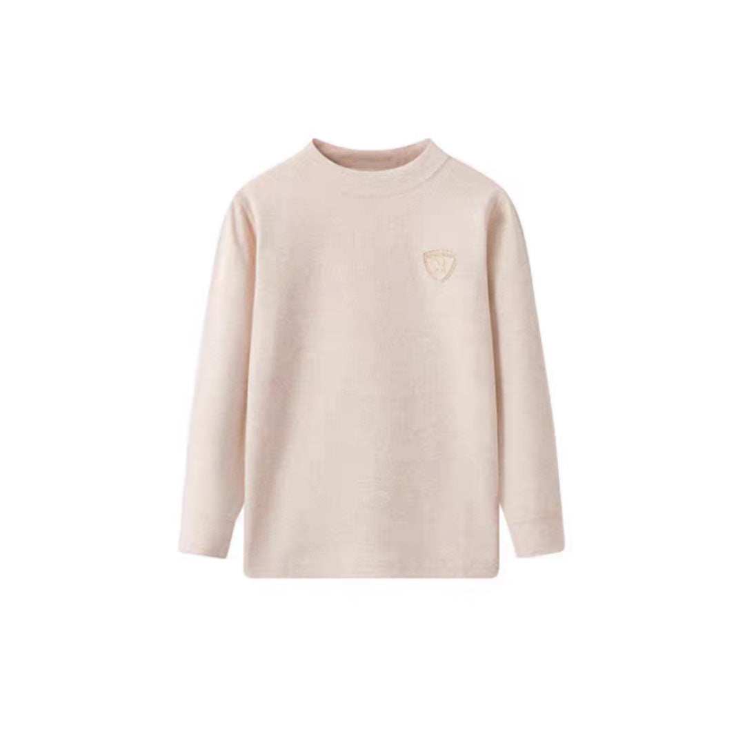 Childrens Cotton Thermal Shirt Half High Neck