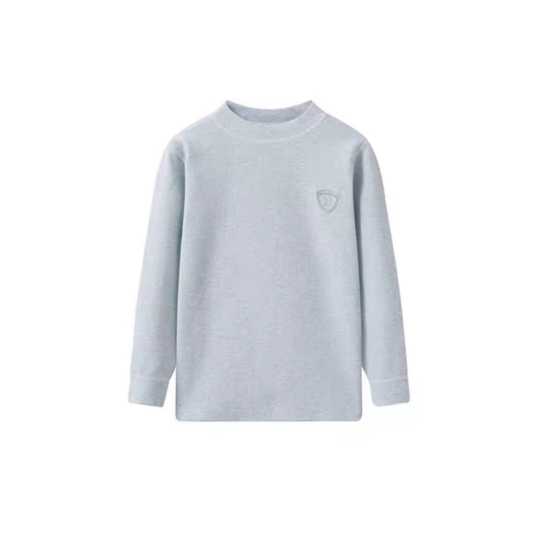 Childrens Cotton Thermal Shirt Half High Neck