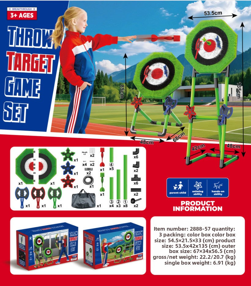 Childrens Dart and Axe Throwing Target Game Set