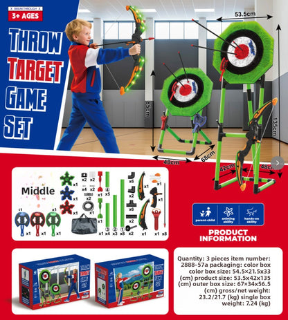 Childrens Dart and Axe Throwing Target Game Set