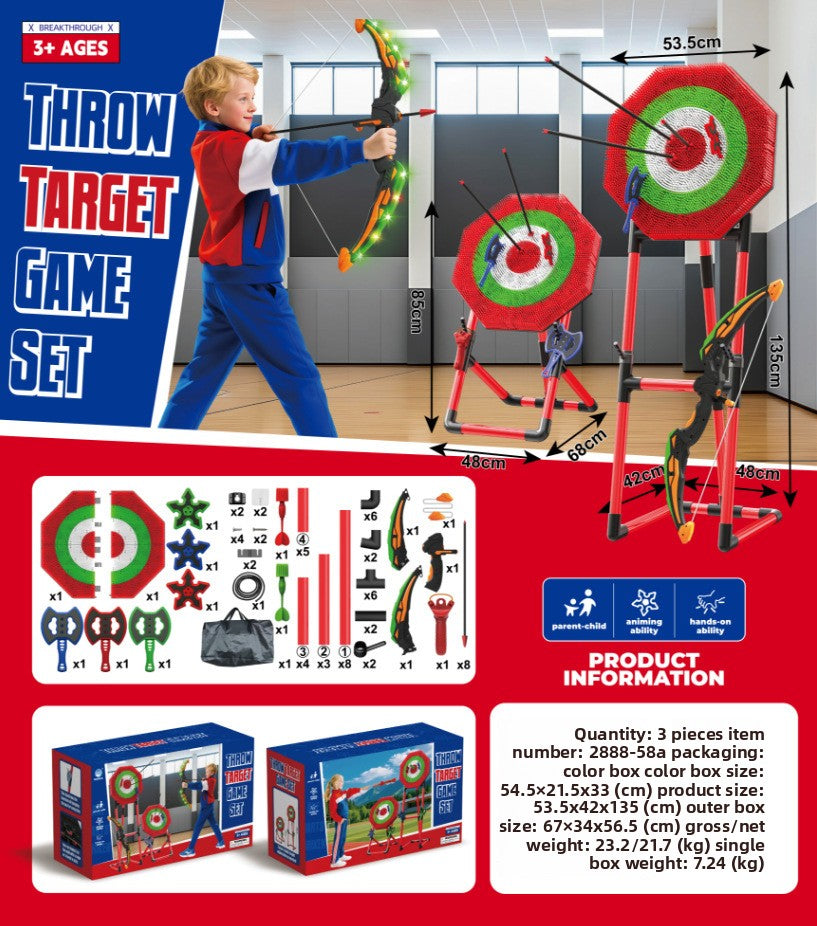 Childrens Dart and Axe Throwing Target Game Set
