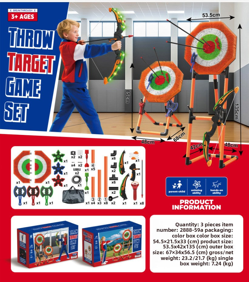 Childrens Dart and Axe Throwing Target Game Set