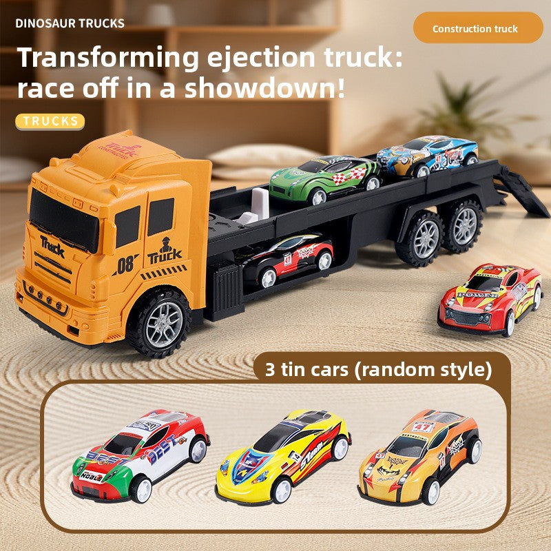 Childrens Dinosaur Engineering Vehicle Track Toy