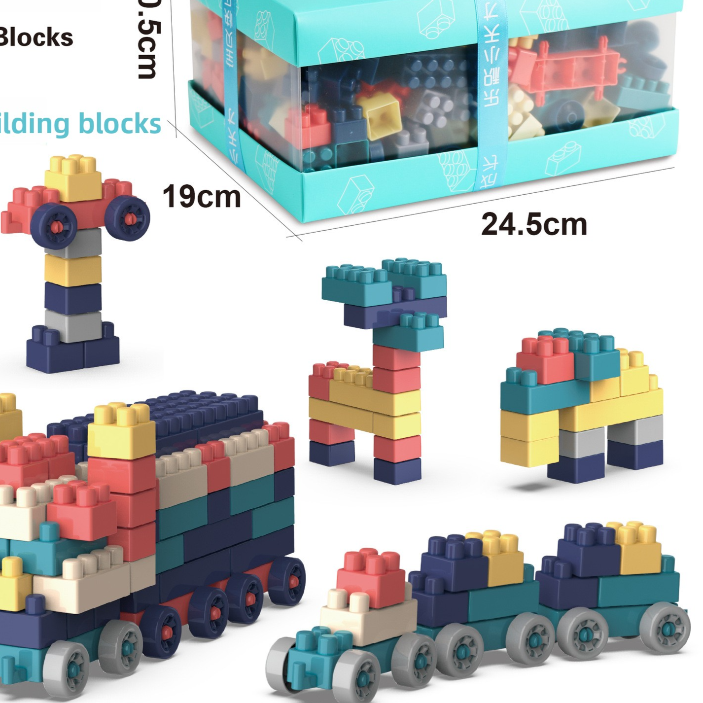 Childrens DIY Educational Building Blocks Large Particle Castle Ferris Wheel