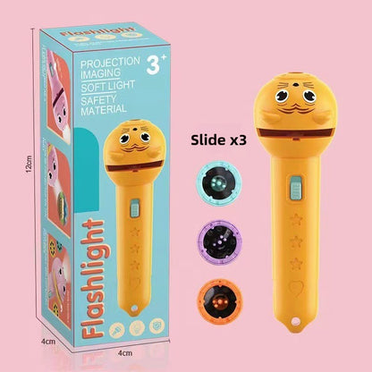 Childrens Educational Projector Flashlight Toy with Cartoon Slides