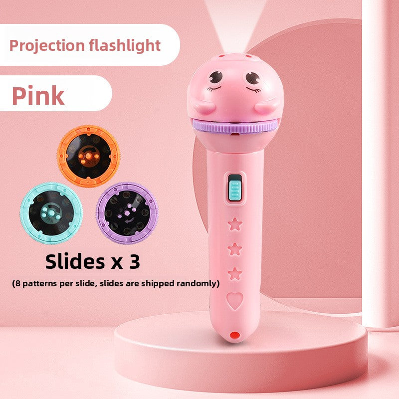 Childrens Educational Projector Flashlight Toy with Cartoon Slides