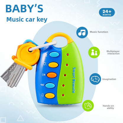 Childrens Educational Toy Car Remote Key with Lights and Music