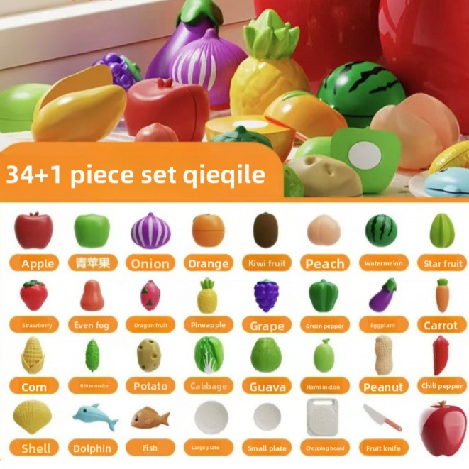 Childrens Fruit Vegetable Cutting Play