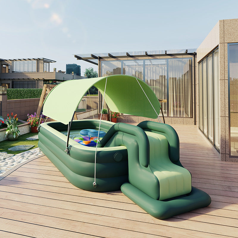 Childrens Inflatable Swimming Pool with Sunshade