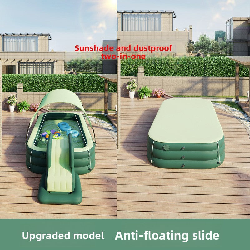 Childrens Inflatable Swimming Pool with Sunshade