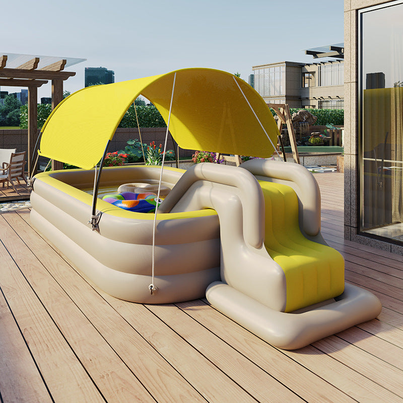 Childrens Inflatable Swimming Pool with Sunshade