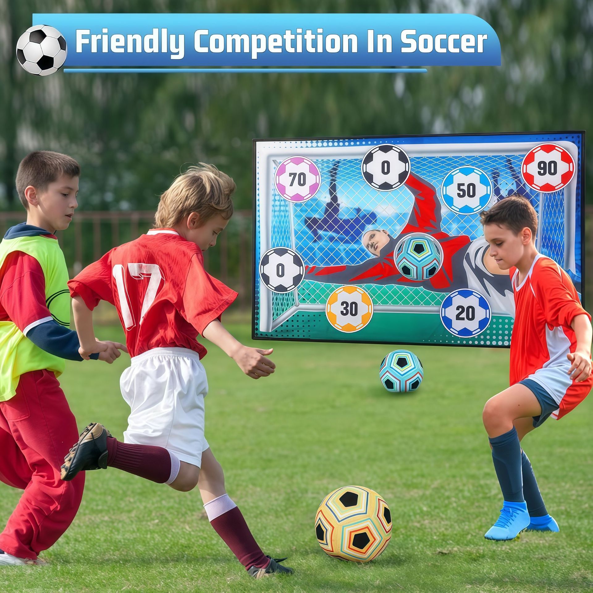 Childrens Interactive Football Target Game Set