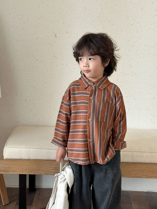 Childrens Long Sleeve Cotton Shirt