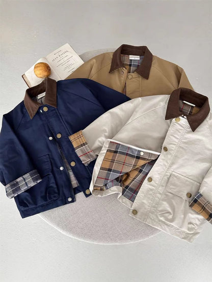 Childrens Plaid Coat