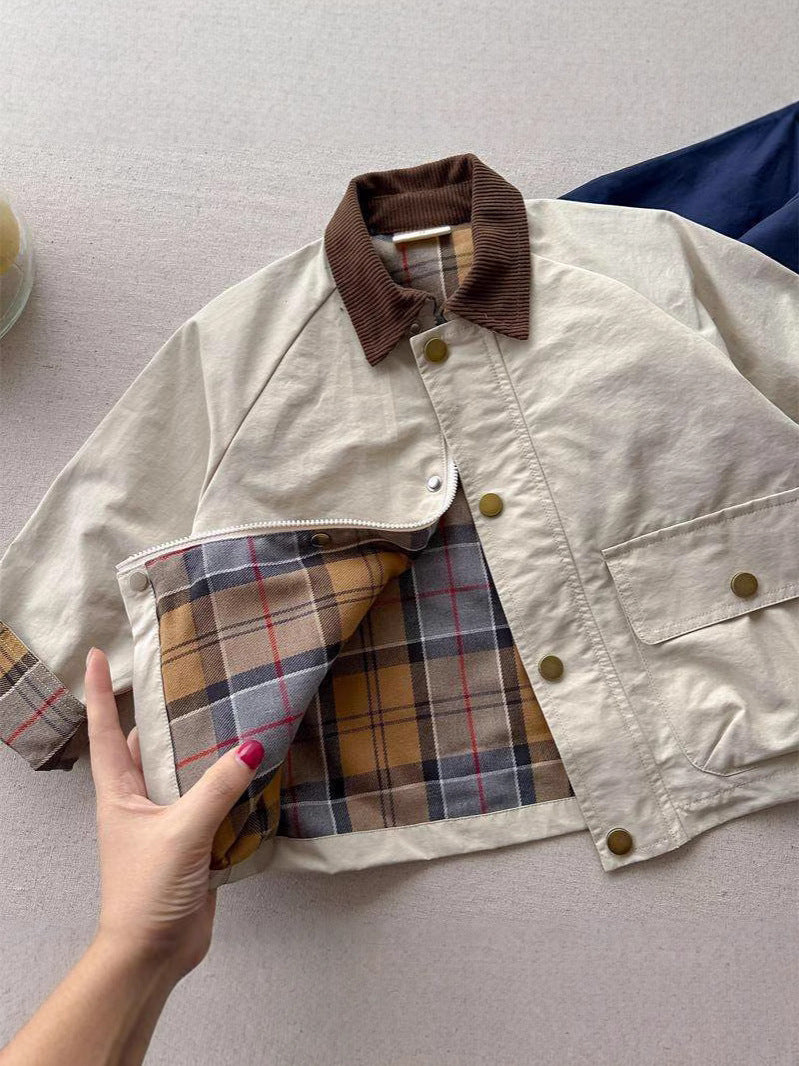 Childrens Plaid Coat