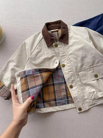 Childrens Plaid Coat
