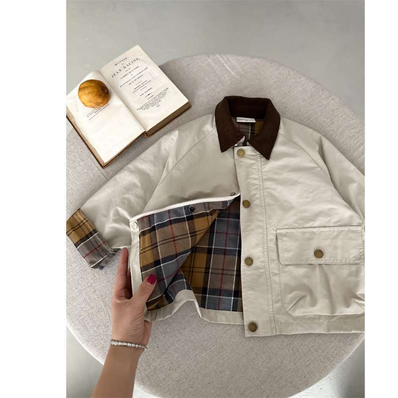 Childrens Plaid Coat
