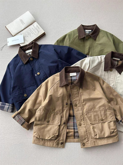 Childrens Plaid Coat