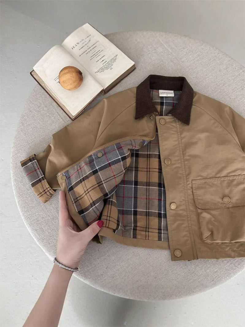 Childrens Plaid Coat