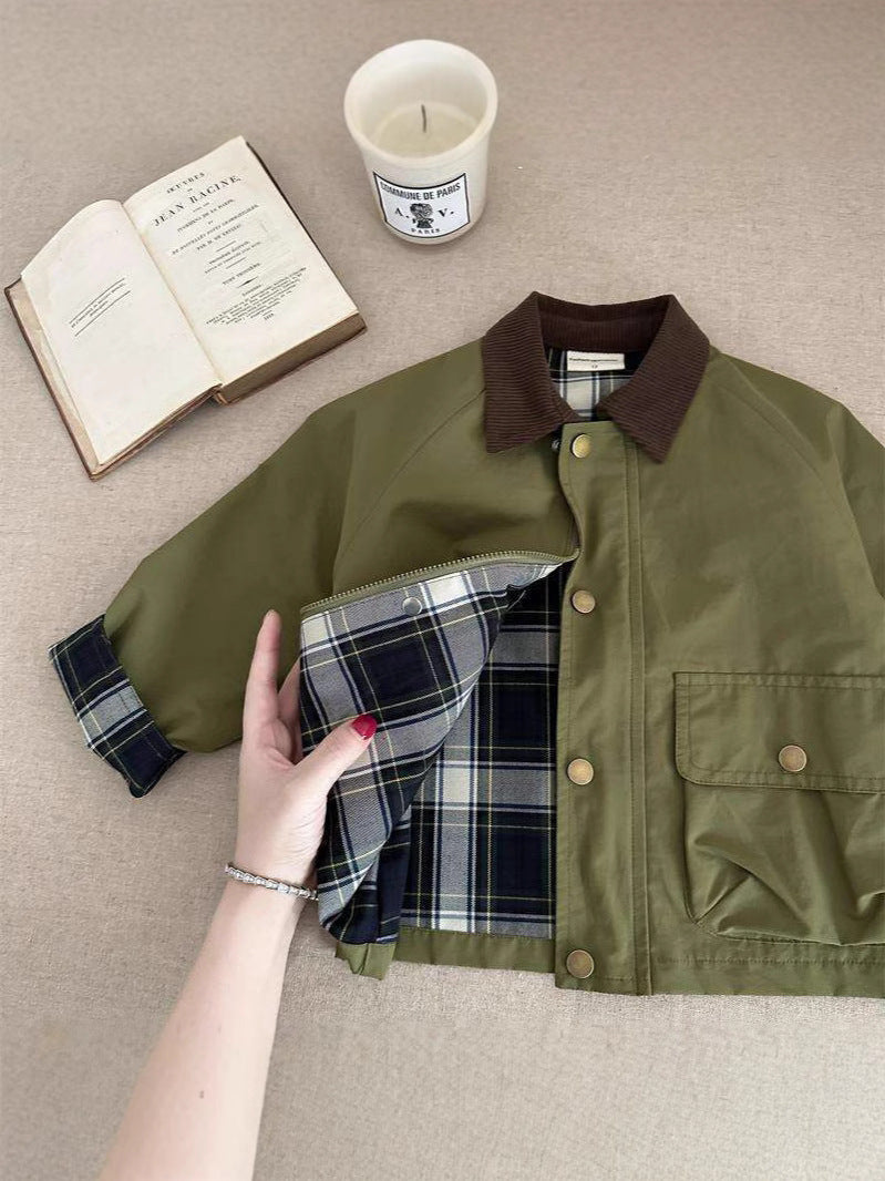 Childrens Plaid Coat